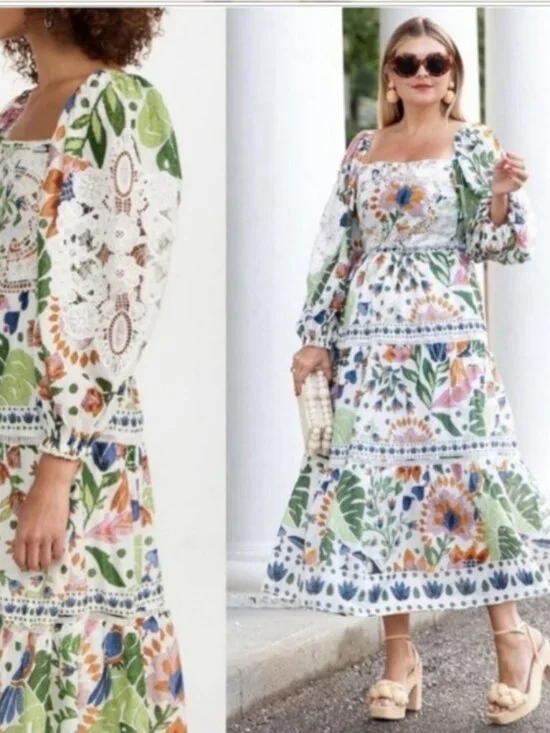 Farm Rio Summer Garden Mididress - Picture 3 of 8